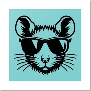 Cool Rat Wearing Sunglasses Posters and Art